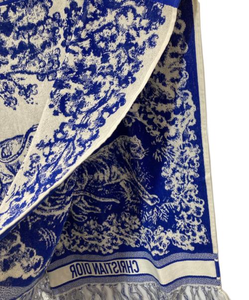 Christian Dior（クリスチャン ディオール）Christian Dior (クリスチャン ディオール) 総柄ポンチョ ブルー サイズ:Uの古着・服飾アイテム