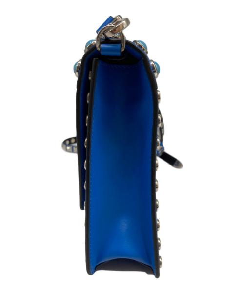 PRADA（プラダ）PRADA (プラダ) 1BD120 エレクトラ バッグ ローラル ショルダー バッグ スタッズショルダーバッグ  ブルーの古着・服飾アイテム