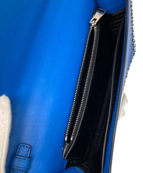 PRADA（プラダ）PRADA (プラダ) 1BD120 エレクトラ バッグ ローラル ショルダー バッグ スタッズショルダーバッグ  ブルーの古着・服飾アイテム