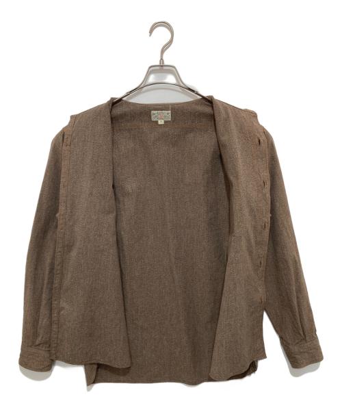 BUZZ RICKSON'S（バズリクソンズ）Buzz Rickson's (バズリクソンズ) COTTON COVERT WORK SHIRT ブラウン サイズ:16の古着・服飾アイテム
