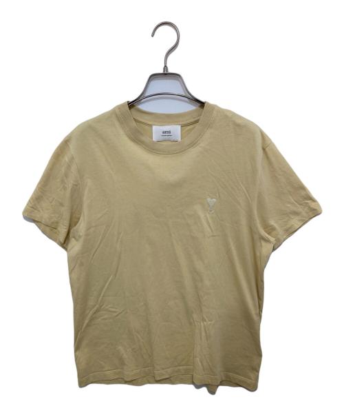 AMI Alexandre Mattiussi（アミアレクサンドルマテュッシ）AMI Alexandre Mattiussi (アミアレクサンドルマテュッシ) ハートロゴ刺繍Tシャツ イエロー サイズ:Sの古着・服飾アイテム