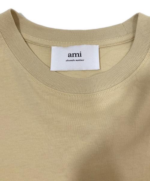 AMI Alexandre Mattiussi（アミアレクサンドルマテュッシ）AMI Alexandre Mattiussi (アミアレクサンドルマテュッシ) ハートロゴ刺繍Tシャツ イエロー サイズ:Sの古着・服飾アイテム
