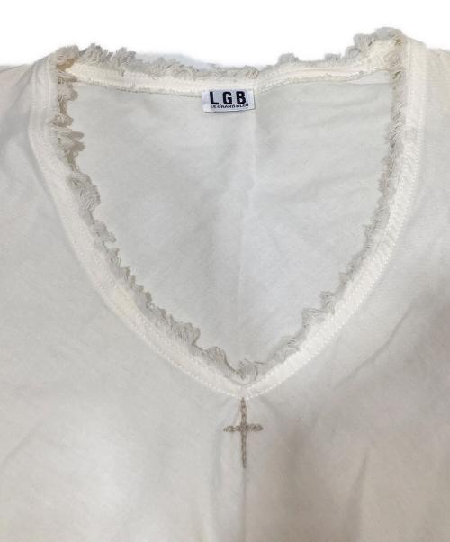 L.G.B（ルグランブルー）L.G.B (ルグランブルー) デザインカットソー ホワイト サイズ:Sの古着・服飾アイテム
