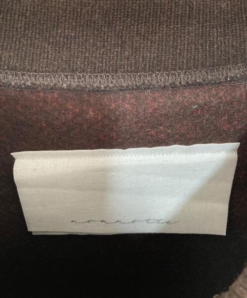 nonnotte（ノノット）nonnotte (ノノット) Draping C/N Pullover ブラウン サイズ:4の古着・服飾アイテム