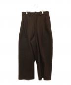 nonnotteノノット）の古着「Draping Crotch Trousers（ドレーピングクロッチトラウザーズ）24AW N-24A-033」｜ブラウン