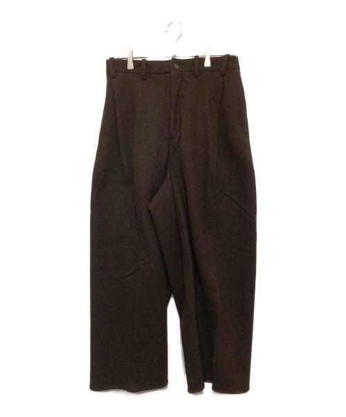 nonnotte（ノノット）nonnotte (ノノット) Draping Crotch Trousers（ドレーピングクロッチトラウザーズ）24AW N-24A-033 ブラウン サイズ:４の古着・服飾アイテム