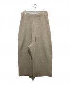 nonnotteノノット）の古着「Knit Pants Extra Wide（ニットパンツ　エクストラワイド）24AW N-24A-041」｜ベージュ