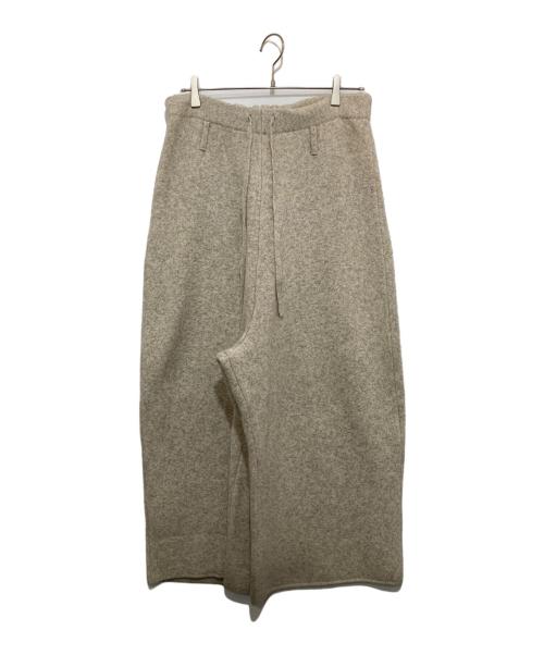 nonnotte（ノノット）nonnotte (ノノット) Knit Pants Extra Wide（ニットパンツ　エクストラワイド）24AW N-24A-041 ベージュ サイズ:Freeの古着・服飾アイテム