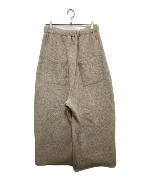 nonnotte（ノノット）nonnotte (ノノット) Knit Pants Extra Wide（ニットパンツ　エクストラワイド）24AW N-24A-041 ベージュ サイズ:Freeの古着・服飾アイテム