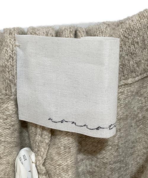 nonnotte（ノノット）nonnotte (ノノット) Knit Pants Extra Wide（ニットパンツ　エクストラワイド）24AW N-24A-041 ベージュ サイズ:Freeの古着・服飾アイテム