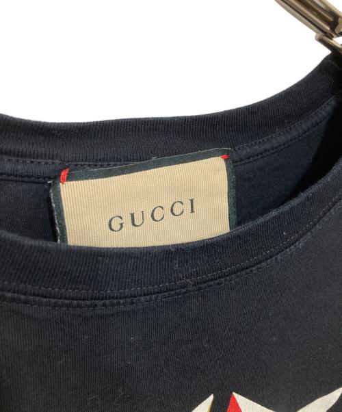 GUCCI（グッチ）GUCCI (グッチ) スター プリント インターロッキングG 半袖Tシャツ ブラック サイズ:Sの古着・服飾アイテム