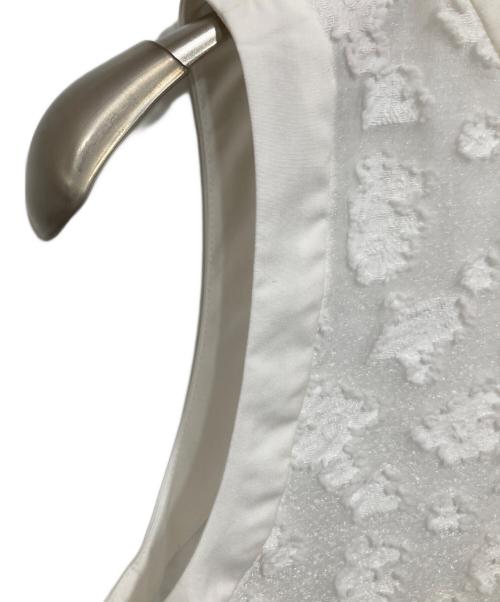 TSURU by MARIKO OIKAWA（ツルバイマリコオイカワ）Tsuru by Mariko Oikawa (ツルバイマリコオイカワ) リーブレスジャガードブラウス ホワイト サイズ:FREEの古着・服飾アイテム