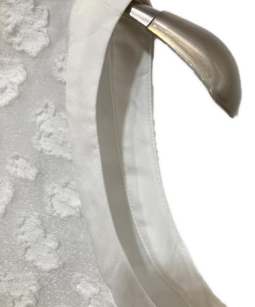 TSURU by MARIKO OIKAWA（ツルバイマリコオイカワ）Tsuru by Mariko Oikawa (ツルバイマリコオイカワ) リーブレスジャガードブラウス ホワイト サイズ:FREEの古着・服飾アイテム