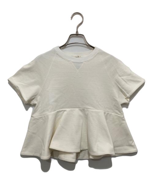 YORI（ヨリ）yori (ヨリ) ドライコンパクト裏毛フレアTee アイボリー サイズ:36の古着・服飾アイテム