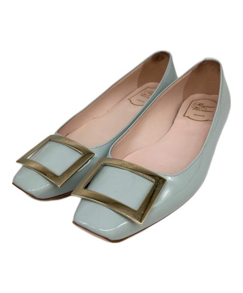Roger Vivier（ロジェ ヴィヴィエ）Roger Vivier (ロジェ ヴィヴィエ) スクエアバックルパンプス スカイブルー サイズ:36.5の古着・服飾アイテム
