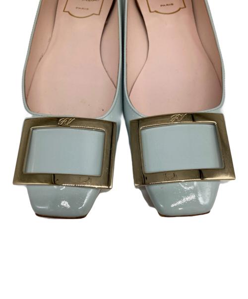 Roger Vivier（ロジェ ヴィヴィエ）Roger Vivier (ロジェ ヴィヴィエ) スクエアバックルパンプス スカイブルー サイズ:36.5の古着・服飾アイテム