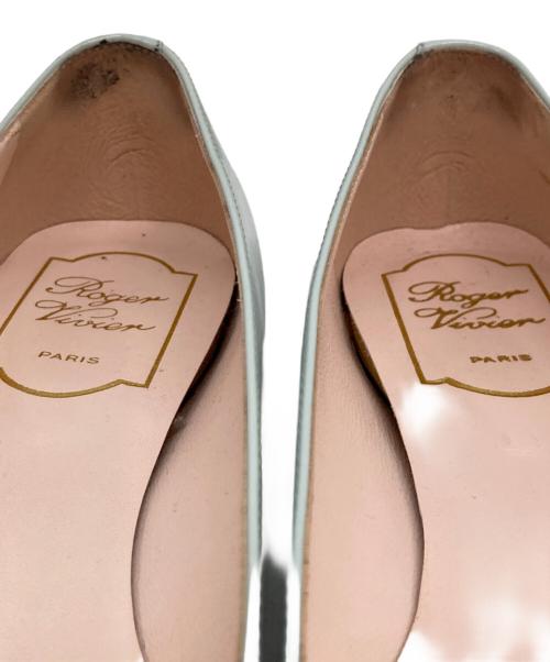 Roger Vivier（ロジェ ヴィヴィエ）Roger Vivier (ロジェ ヴィヴィエ) スクエアバックルパンプス スカイブルー サイズ:36.5の古着・服飾アイテム