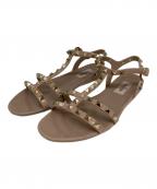 VALENTINO GARAVANIヴァレンティノ・ガラヴァーニ）の古着「スタッズラバーサンダル」｜ベージュ