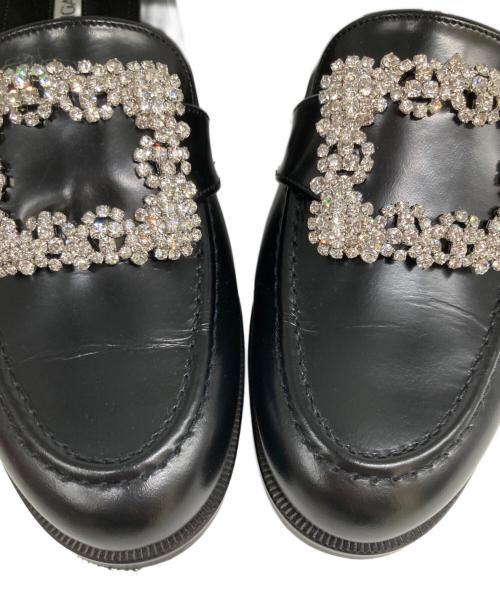 OHGA（オオガ）OHGA (オオガ) ビジューローファー ブラック サイズ:24の古着・服飾アイテム