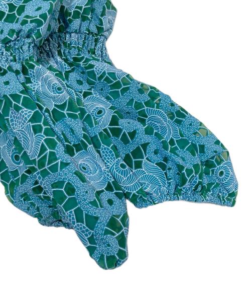 CORCOVADO（コルコバード）CORCOVADO (コルコバード) ポリアミド花柄オパールドレス ブルー サイズ:36の古着・服飾アイテム