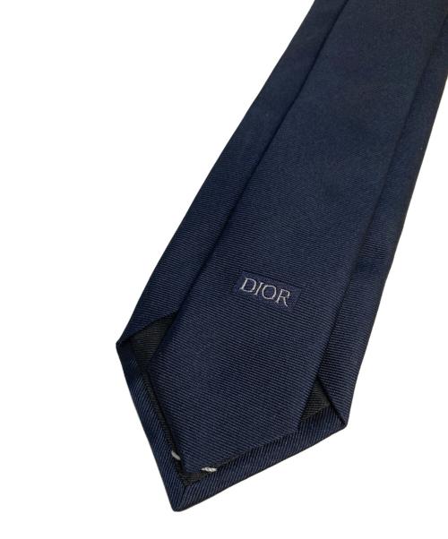 Christian Dior（クリスチャン ディオール）Christian Dior (クリスチャン ディオール) ロゴネクタイ ネイビー サイズ:不明の古着・服飾アイテム