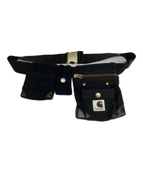 sacai（サカイ）sacai (サカイ) CARHARTT WIP (カーハート ワークインプログレス) ウエストバッグ ブラックの古着・服飾アイテム