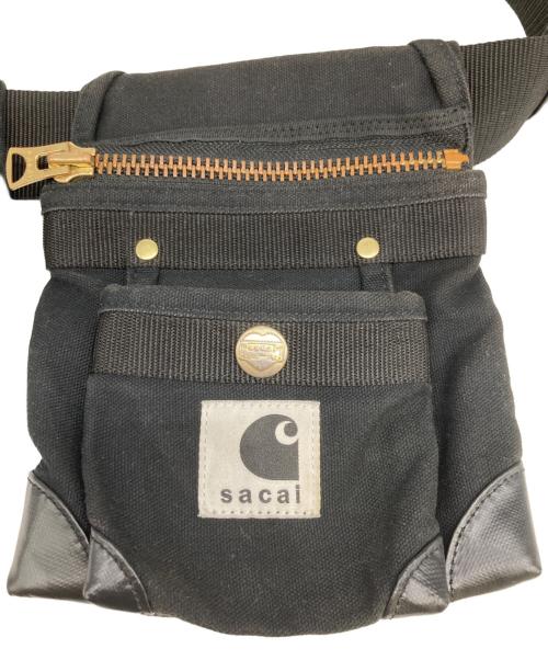 sacai（サカイ）sacai (サカイ) CARHARTT WIP (カーハート ワークインプログレス) ウエストバッグ ブラックの古着・服飾アイテム