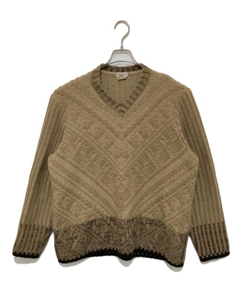 DRIES VAN NOTEN（ドリスヴァンノッテン）DRIES VAN NOTEN (ドリスヴァンノッテン) ローゲージニット ライカ期 ベージュ サイズ:Lの古着・服飾アイテム