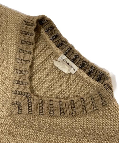 DRIES VAN NOTEN（ドリスヴァンノッテン）DRIES VAN NOTEN (ドリスヴァンノッテン) ローゲージニット ライカ期 ベージュ サイズ:Lの古着・服飾アイテム