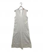 BACCAバッカ）の古着「コットンピケ バックリボンドレス」｜ホワイト