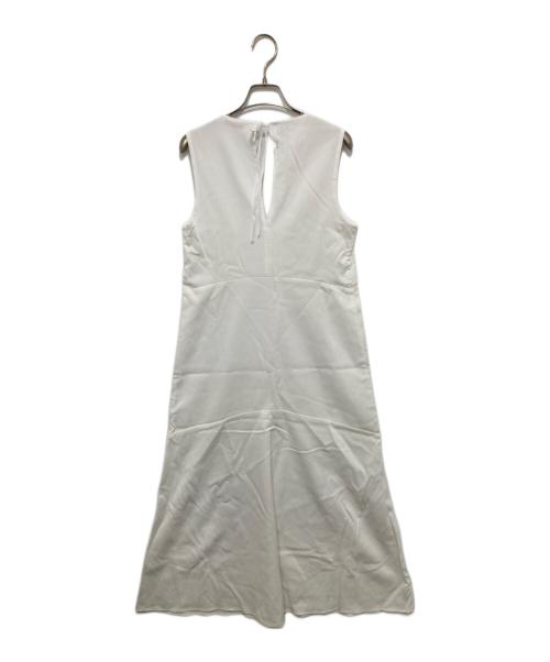 BACCA（バッカ）BACCA (バッカ) コットンピケ バックリボンドレス ホワイト サイズ:34の古着・服飾アイテム