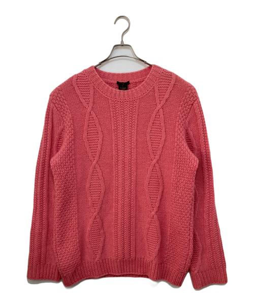 LOUIS VUITTON（ルイ ヴィトン）LOUIS VUITTON (ルイ ヴィトン) カシミヤ混ケーブルニット ピンク サイズ:Lの古着・服飾アイテム