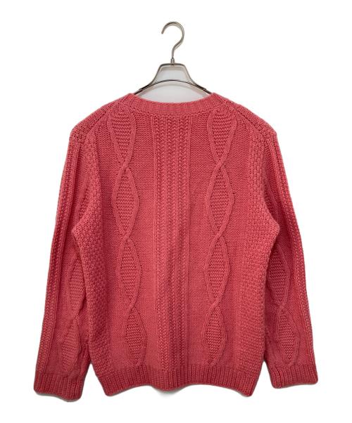 LOUIS VUITTON（ルイ ヴィトン）LOUIS VUITTON (ルイ ヴィトン) カシミヤ混ケーブルニット ピンク サイズ:Lの古着・服飾アイテム