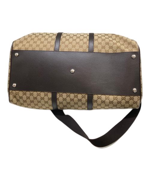 GUCCI（グッチ）GUCCI (グッチ) GGキャンバス 2WAYボストンバッグ 610105 ベージュ×ブラウンの古着・服飾アイテム