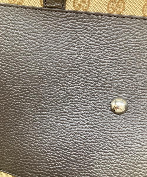 GUCCI（グッチ）GUCCI (グッチ) GGキャンバス 2WAYボストンバッグ 610105 ベージュ×ブラウンの古着・服飾アイテム