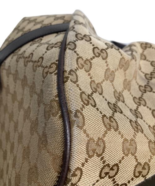GUCCI（グッチ）GUCCI (グッチ) GGキャンバス 2WAYボストンバッグ 610105 ベージュ×ブラウンの古着・服飾アイテム