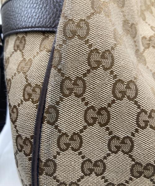 GUCCI（グッチ）GUCCI (グッチ) GGキャンバス 2WAYボストンバッグ 610105 ベージュ×ブラウンの古着・服飾アイテム