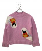 J.W.ANDERSONジェイダブリューアンダーソン）の古着「スワンインターシャニット」｜ピンク