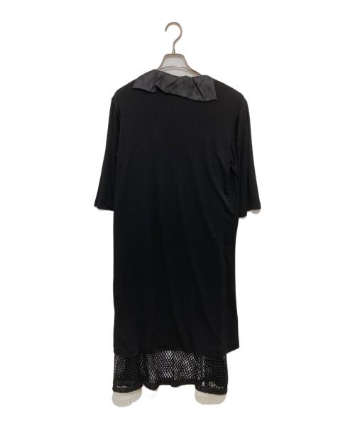 TOGA PULLA（トーガ プルラ）TOGA PULLA (トーガ プルラ) レーヨンジャージメッシュワンピース ブラック サイズ:36の古着・服飾アイテム