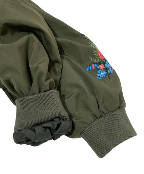 tamaoworld（タマオワールド）tamaoworld (タマオワールド) 刺繍ブルゾン オリーブ サイズ:FREEの古着・服飾アイテム