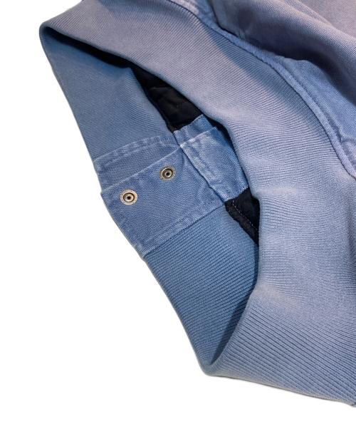 stussy（ステューシー）stussy (ステューシー) Ghost Logo Canvas Varsity ゴーストロゴ キャンバス バーシティ スタジャン  115820 ブルー サイズ:Mの古着・服飾アイテム