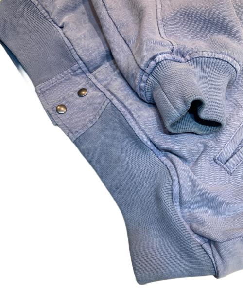 stussy（ステューシー）stussy (ステューシー) Ghost Logo Canvas Varsity ゴーストロゴ キャンバス バーシティ スタジャン  115820 ブルー サイズ:Mの古着・服飾アイテム