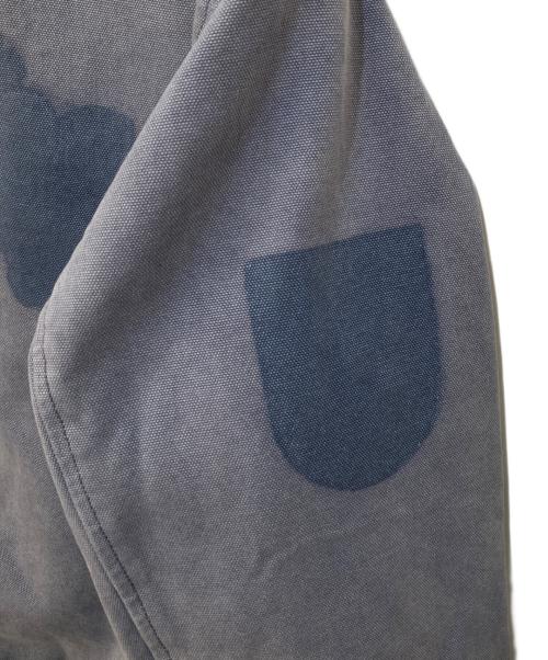 stussy（ステューシー）stussy (ステューシー) Ghost Logo Canvas Varsity ゴーストロゴ キャンバス バーシティ スタジャン  115820 ブルー サイズ:Mの古着・服飾アイテム