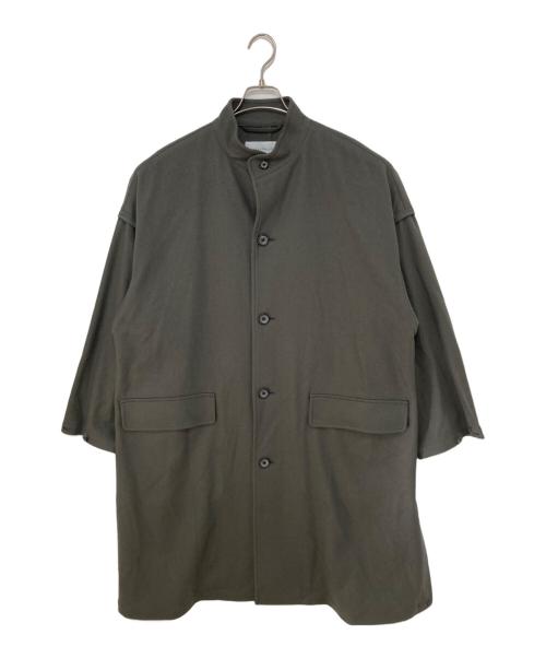 TOMORROW LAND（トゥモローランド）TOMORROW LAND (トゥモローランド) Super170’sウール リバーメルトン ステンカラーコート　63-09-15-09101 オリーブ サイズ:Mの古着・服飾アイテム