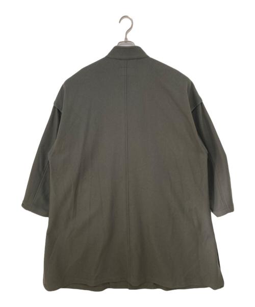 TOMORROW LAND（トゥモローランド）TOMORROW LAND (トゥモローランド) Super170’sウール リバーメルトン ステンカラーコート　63-09-15-09101 オリーブ サイズ:Mの古着・服飾アイテム