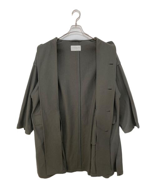 TOMORROW LAND（トゥモローランド）TOMORROW LAND (トゥモローランド) Super170’sウール リバーメルトン ステンカラーコート　63-09-15-09101 オリーブ サイズ:Mの古着・服飾アイテム
