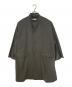 TOMORROW LAND（トゥモローランド）の古着「Super170’sウール リバーメルトン ステンカラーコート　63-09-15-09101」｜オリーブ