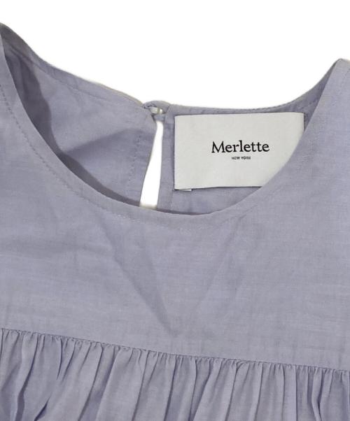 merlette（マーレット）merlette (マーレット) ティアードギャザーワンピース ブルー サイズ:XXSの古着・服飾アイテム
