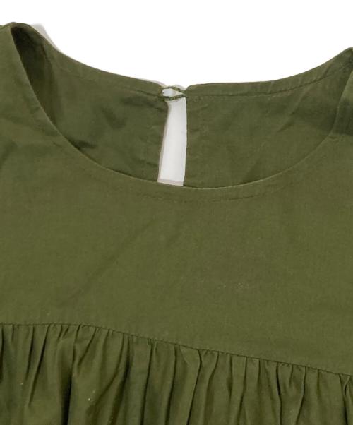 merlette（マーレット）merlette (マーレット) ソリマン ティアード ギャザー ミニ ワンピース グリーン サイズ:XSの古着・服飾アイテム