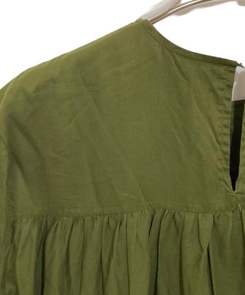 merlette（マーレット）merlette (マーレット) ソリマン ティアード ギャザー ミニ ワンピース グリーン サイズ:XSの古着・服飾アイテム